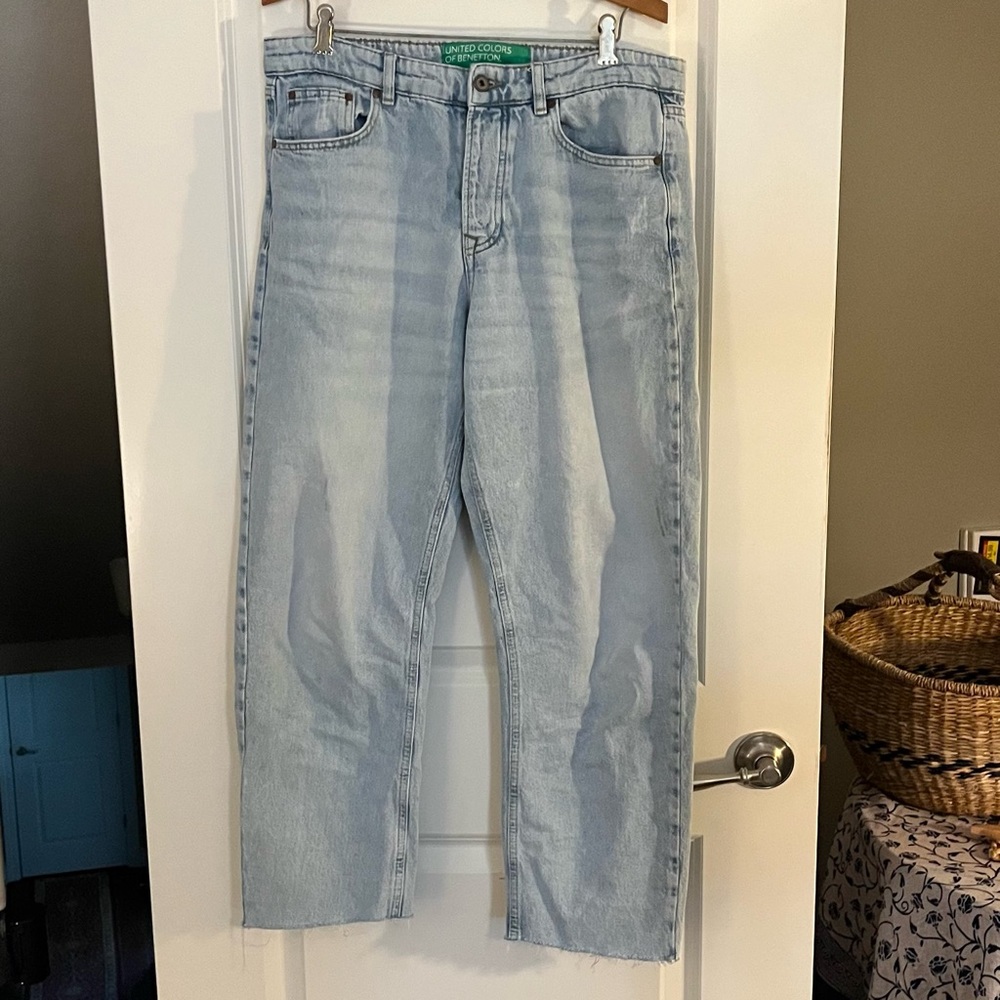 United Colors Of Benetton Light Blue Denim Jeans Panel